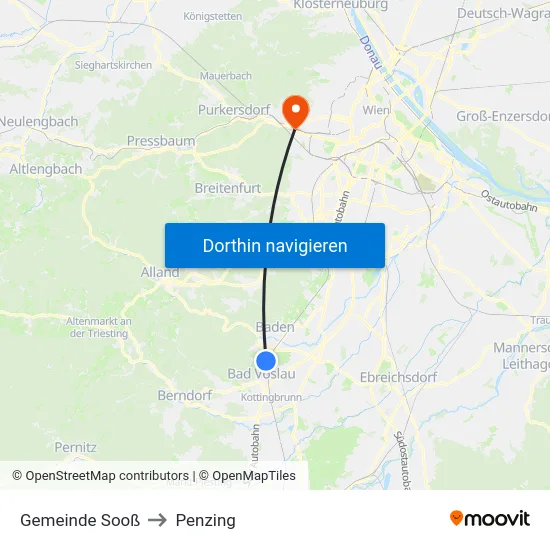 Gemeinde Sooß to Penzing map