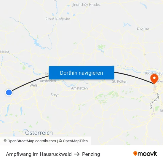 Ampflwang Im Hausruckwald to Penzing map