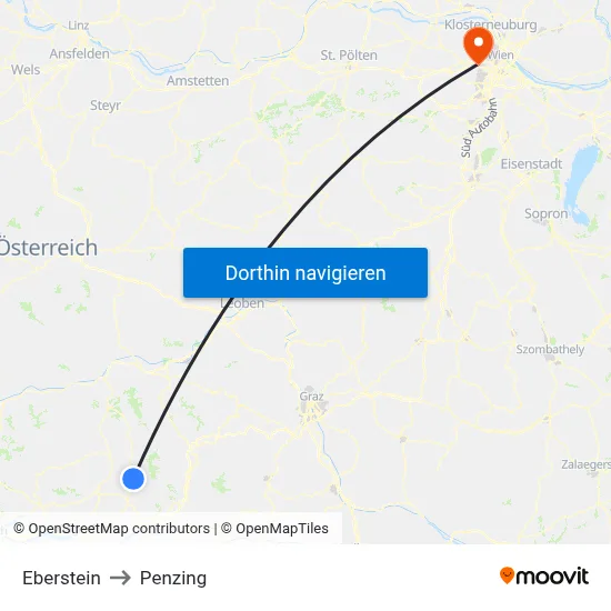 Eberstein to Penzing map