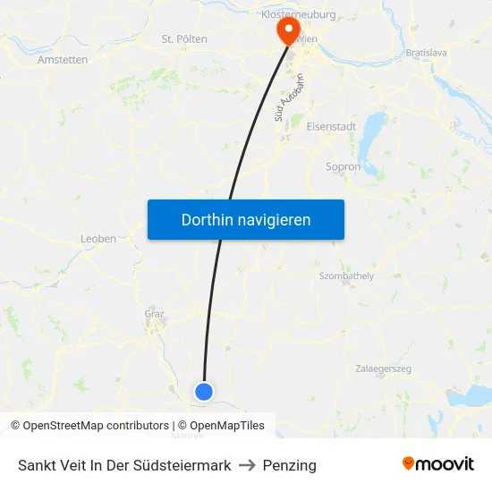 Sankt Veit In Der Südsteiermark to Penzing map