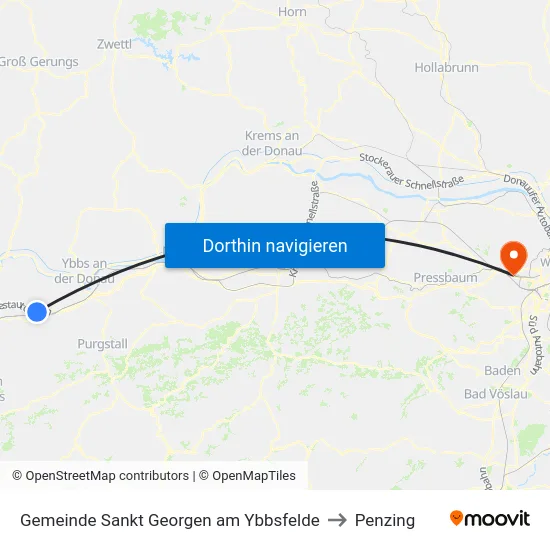 Gemeinde Sankt Georgen am Ybbsfelde to Penzing map