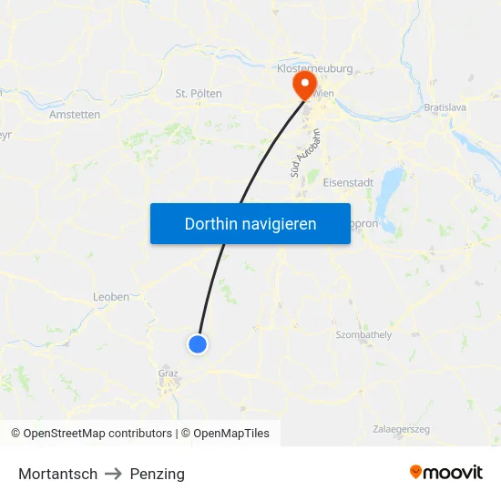 Mortantsch to Penzing map