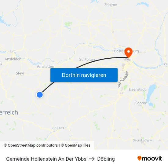 Gemeinde Hollenstein An Der Ybbs to Döbling map