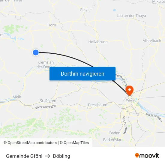 Gemeinde Gföhl to Döbling map