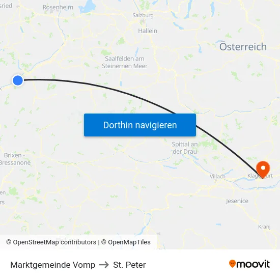 Marktgemeinde Vomp to St. Peter map