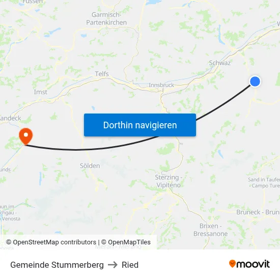 Gemeinde Stummerberg to Ried map