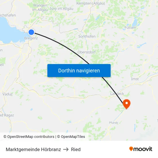 Marktgemeinde Hörbranz to Ried map