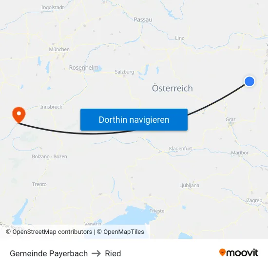 Gemeinde Payerbach to Ried map
