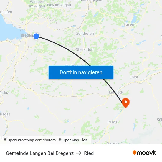 Gemeinde Langen Bei Bregenz to Ried map