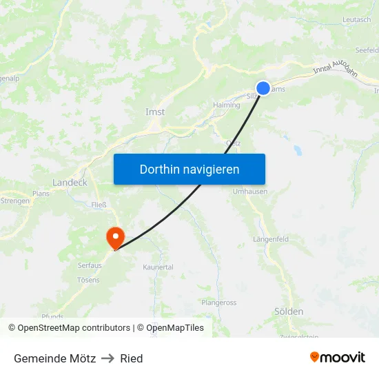 Gemeinde Mötz to Ried map