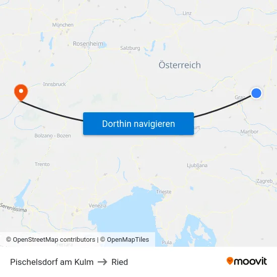 Pischelsdorf am Kulm to Ried map