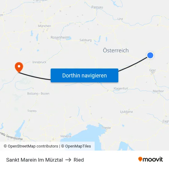 Sankt Marein Im Mürztal to Ried map