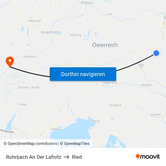 Rohrbach An Der Lafnitz to Ried map
