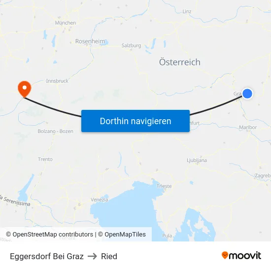 Eggersdorf Bei Graz to Ried map
