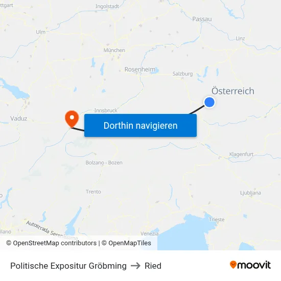 Politische Expositur Gröbming to Ried map