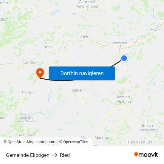Gemeinde Ellbögen to Ried map