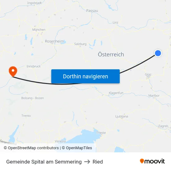 Gemeinde Spital am Semmering to Ried map