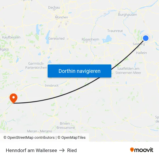 Henndorf am Wallersee to Ried map