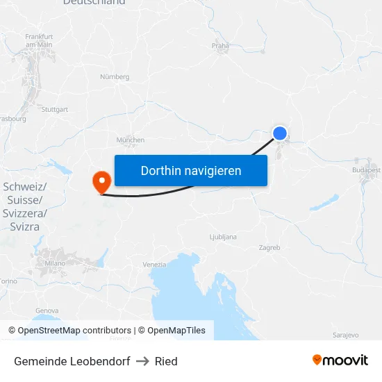 Gemeinde Leobendorf to Ried map