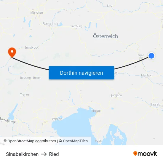 Sinabelkirchen to Ried map