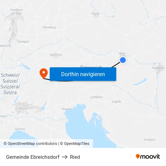 Gemeinde Ebreichsdorf to Ried map