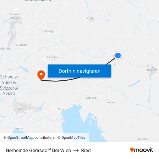 Gemeinde Gerasdorf Bei Wien to Ried map