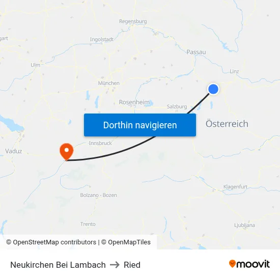 Neukirchen Bei Lambach to Ried map