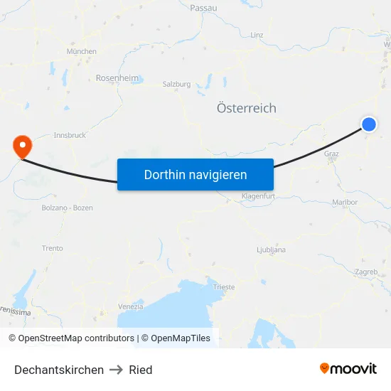 Dechantskirchen to Ried map