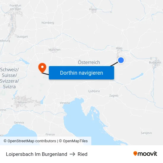 Loipersbach Im Burgenland to Ried map