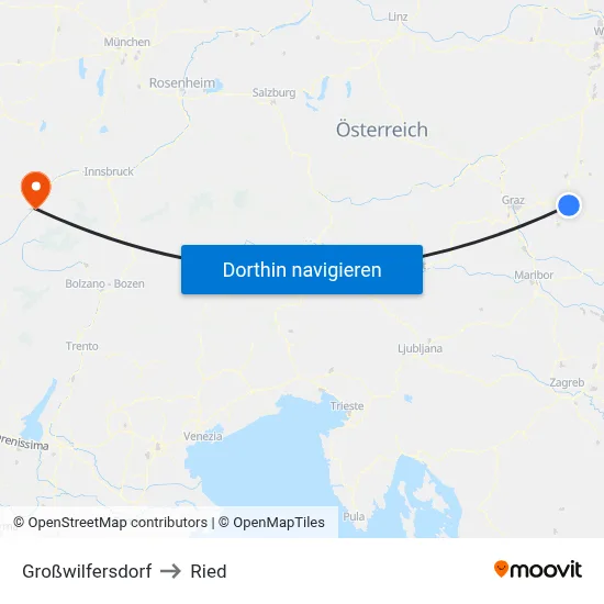 Großwilfersdorf to Ried map