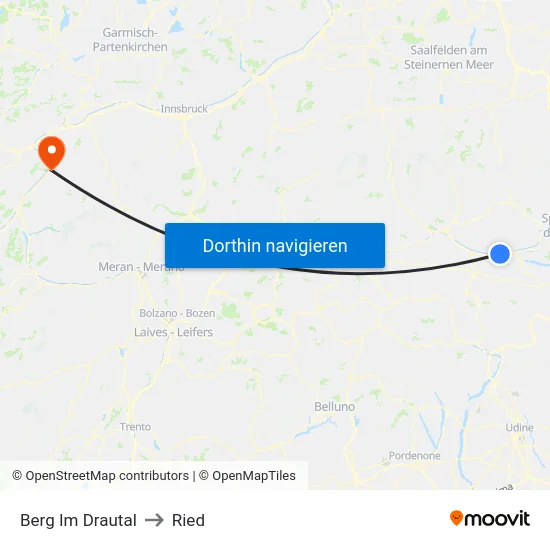 Berg Im Drautal to Ried map