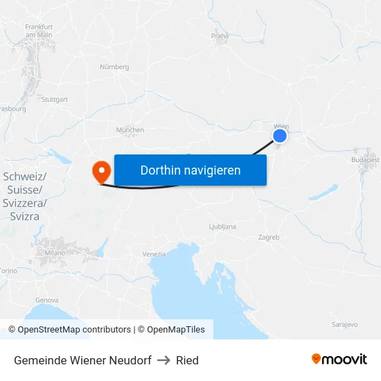 Gemeinde Wiener Neudorf to Ried map