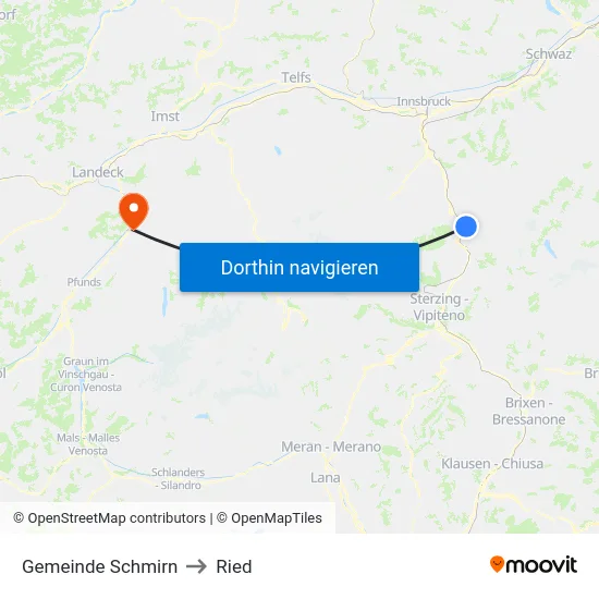Gemeinde Schmirn to Ried map