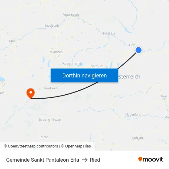Gemeinde Sankt Pantaleon-Erla to Ried map