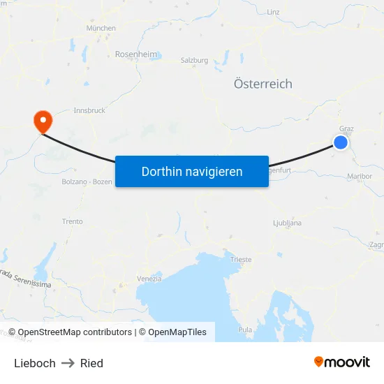 Lieboch to Ried map