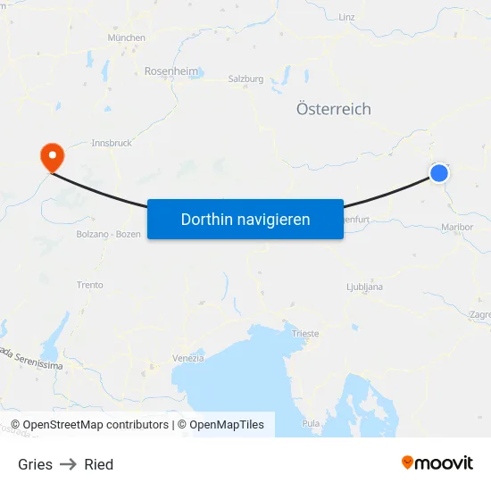 Gries to Ried map