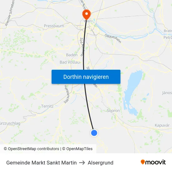 Gemeinde Markt Sankt Martin to Alsergrund map