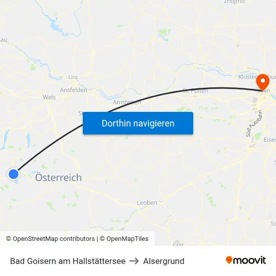 Bad Goisern am Hallstättersee to Alsergrund map