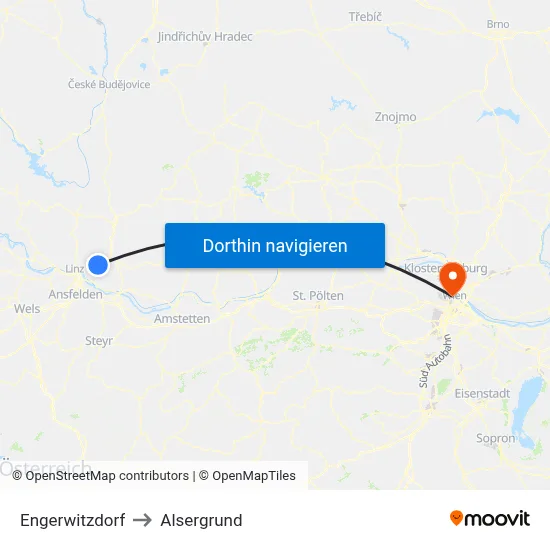 Engerwitzdorf to Alsergrund map