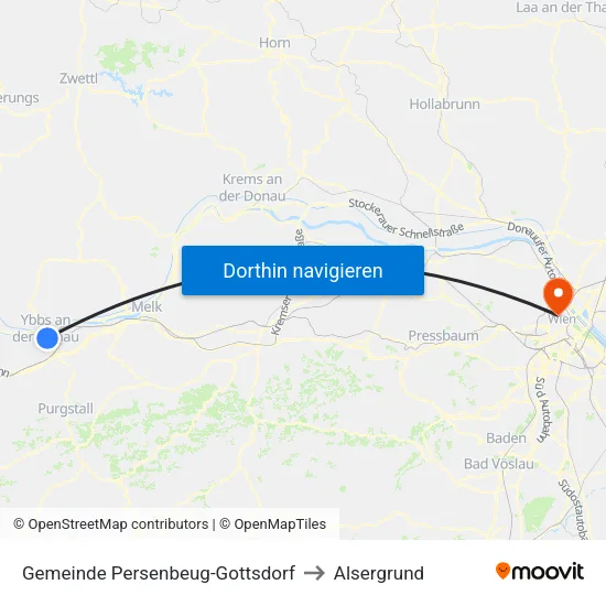 Gemeinde Persenbeug-Gottsdorf to Alsergrund map