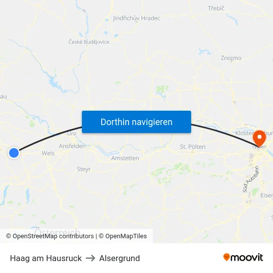 Haag am Hausruck to Alsergrund map
