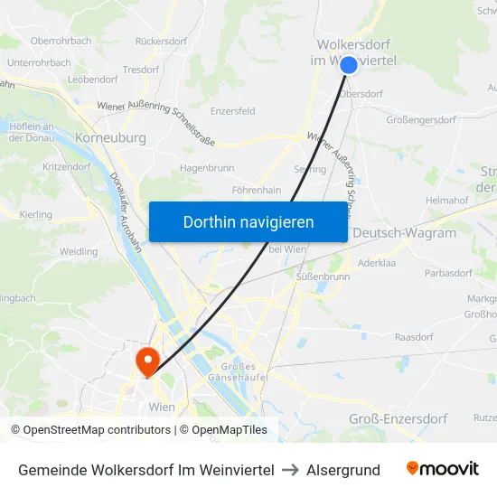 Gemeinde Wolkersdorf Im Weinviertel to Alsergrund map