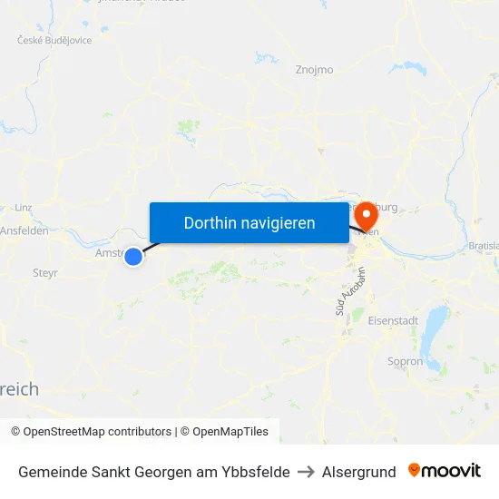 Gemeinde Sankt Georgen am Ybbsfelde to Alsergrund map