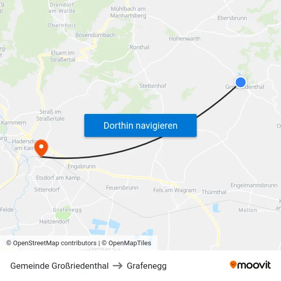 Gemeinde Großriedenthal to Grafenegg map
