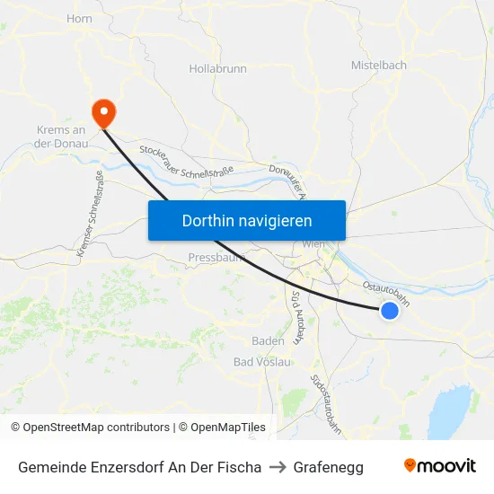 Gemeinde Enzersdorf An Der Fischa to Grafenegg map