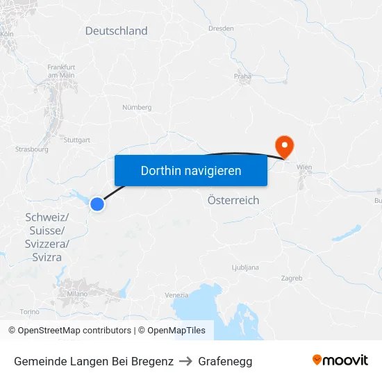 Gemeinde Langen Bei Bregenz to Grafenegg map