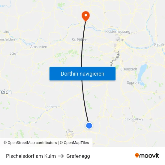 Pischelsdorf am Kulm to Grafenegg map
