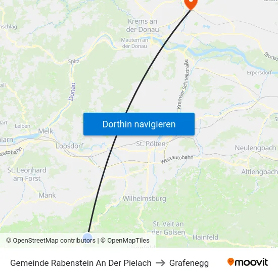 Gemeinde Rabenstein An Der Pielach to Grafenegg map