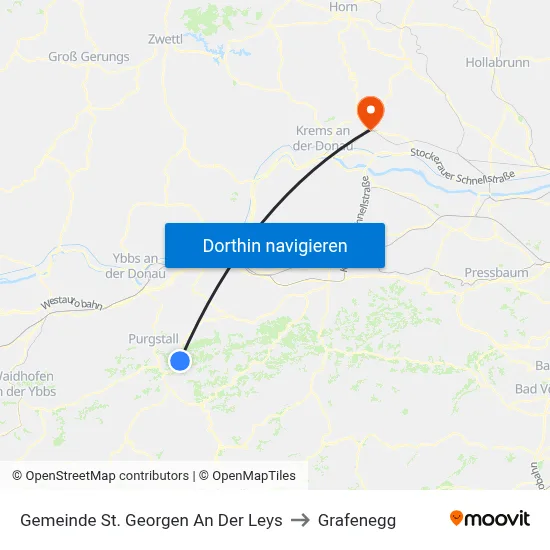 Gemeinde St. Georgen An Der Leys to Grafenegg map