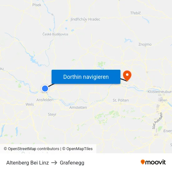 Altenberg Bei Linz to Grafenegg map